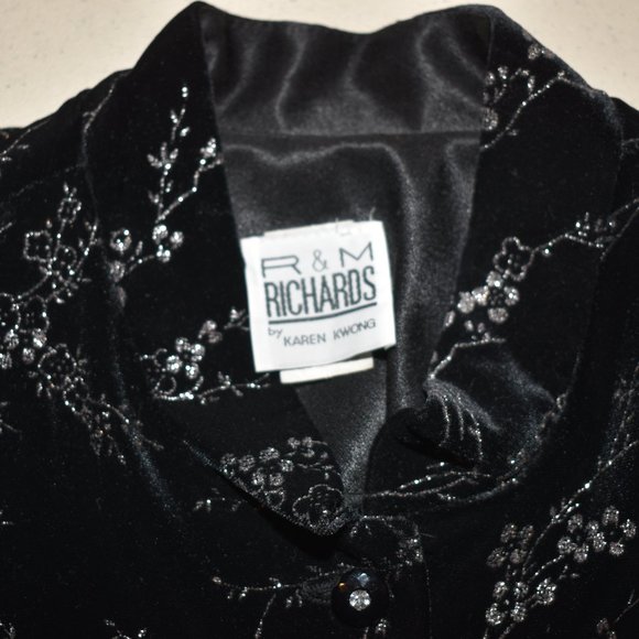 R&M Richards Petite 3 Piece Velvet Pants Suit (tops 16P & 14P - pants 14P) - Picture 10 of 16